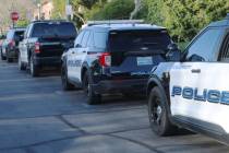 Ron Eland/Boulder City Review Police cruisers parked in Boulder City.