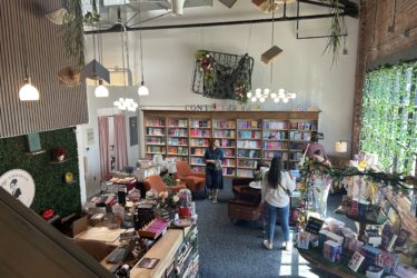 An overhead look at Denver's first romance-only bookstore