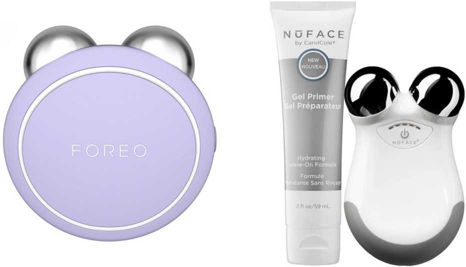 Foreo Bear Mini and NuFace Mini Facial Toning Device