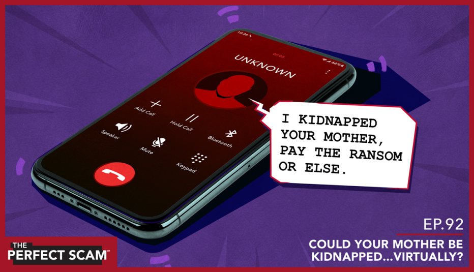 A graphic image for episode 92 of The Perfect Scam