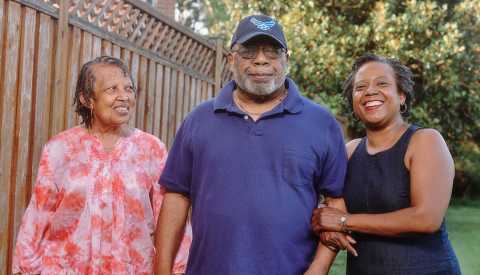 belinda edwards with her parents at their home in maryland