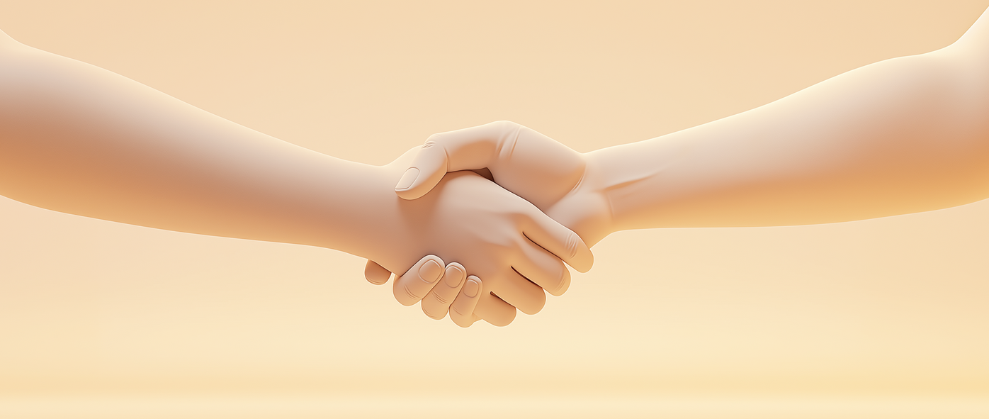 Illustration of two hands shaking: what is reach in marketing.