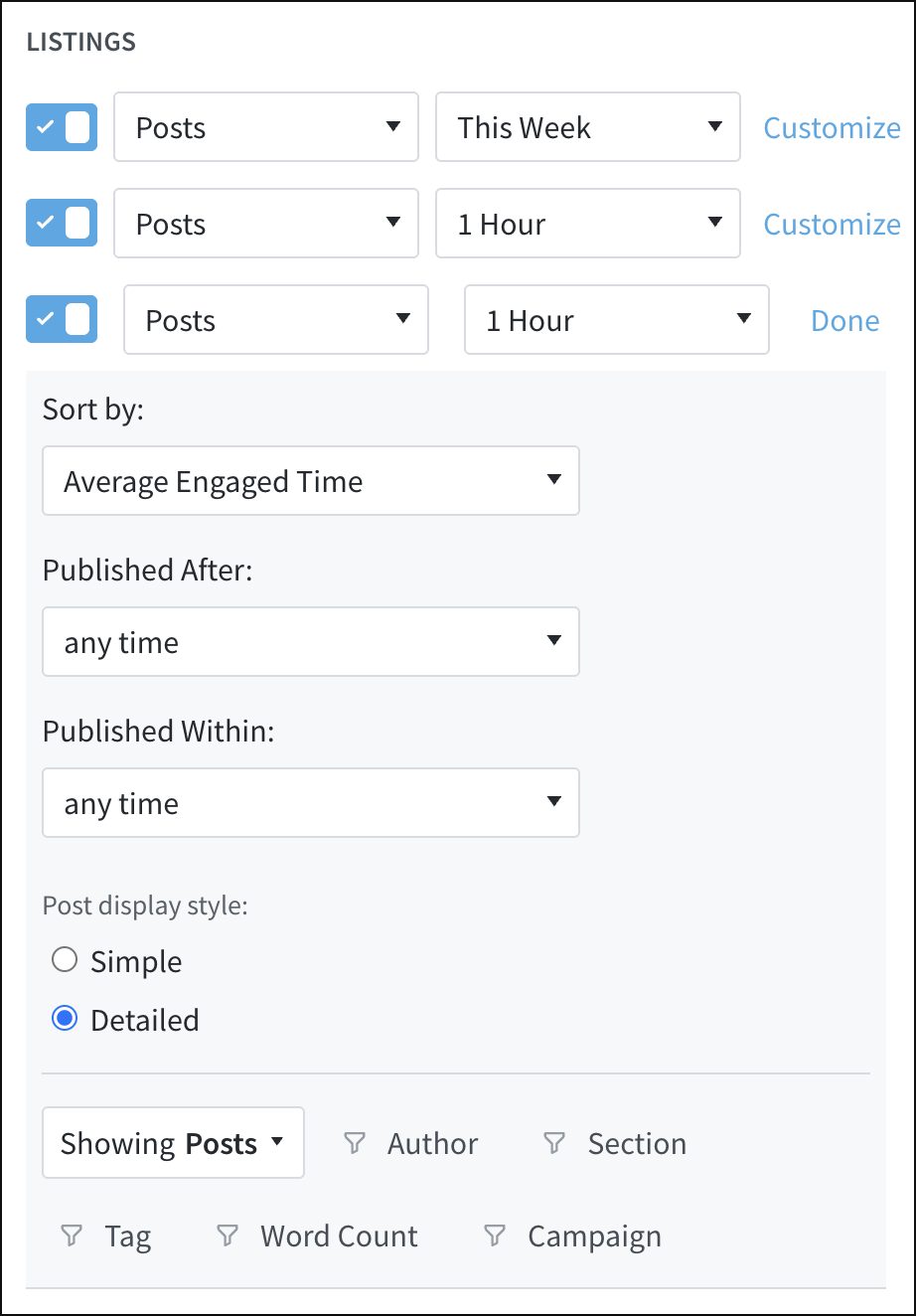 Customizing listing three for a social media manager.