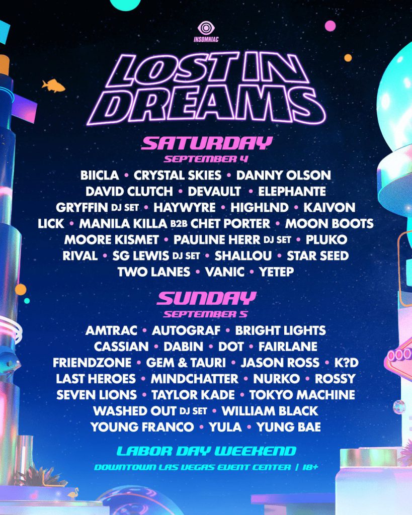 Lost In Dreams Music Festival 2021 Lineup By Day