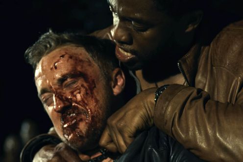 Tom Felton and Chadwick Boseman in 'Message from the King'