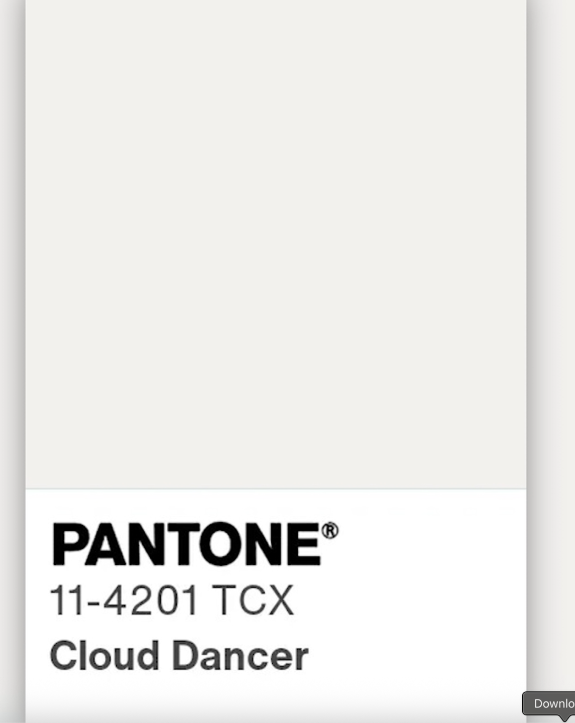 Pantone 2026 Color of the Year "Cloud Dancer"