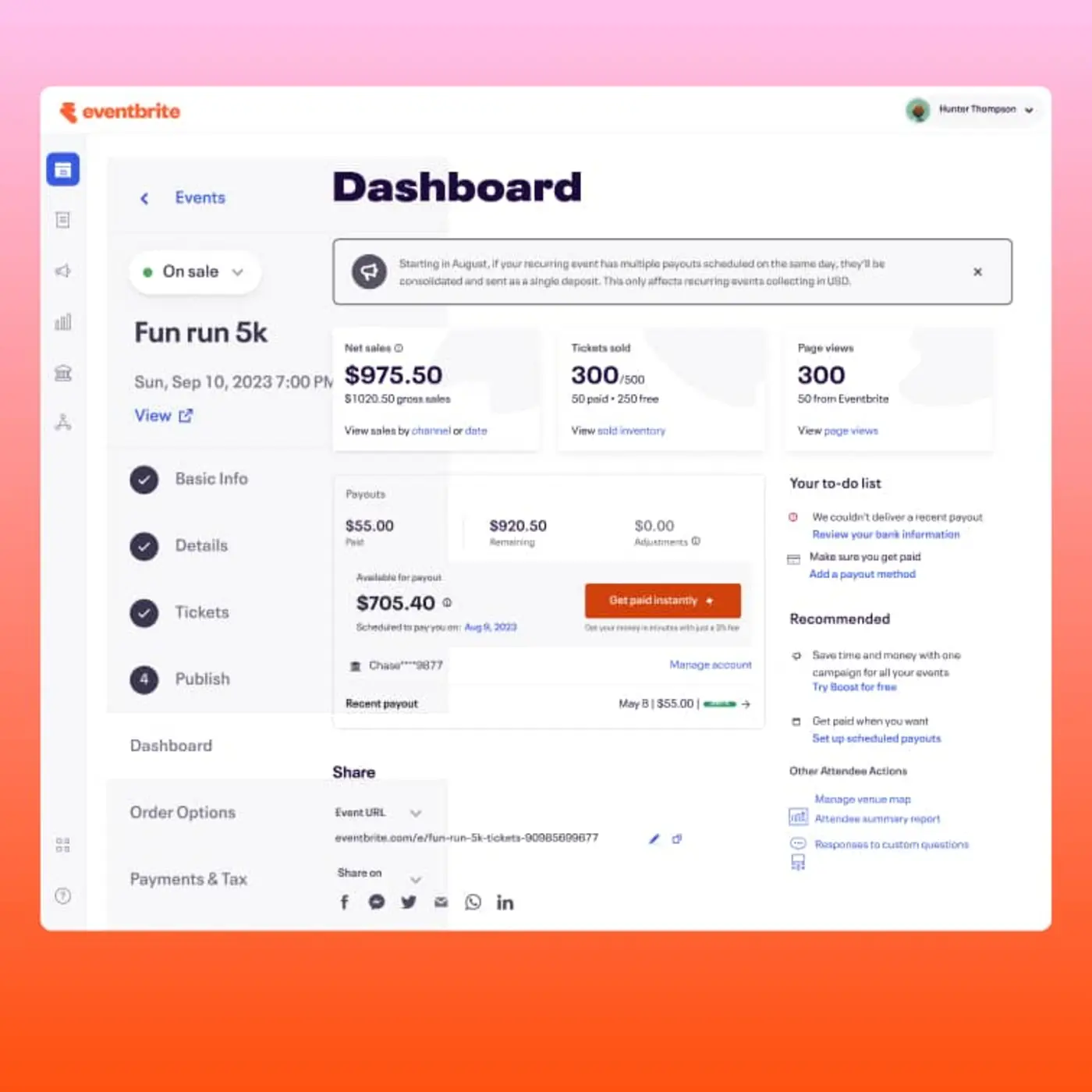 Scheduled payouts Scheduled payouts