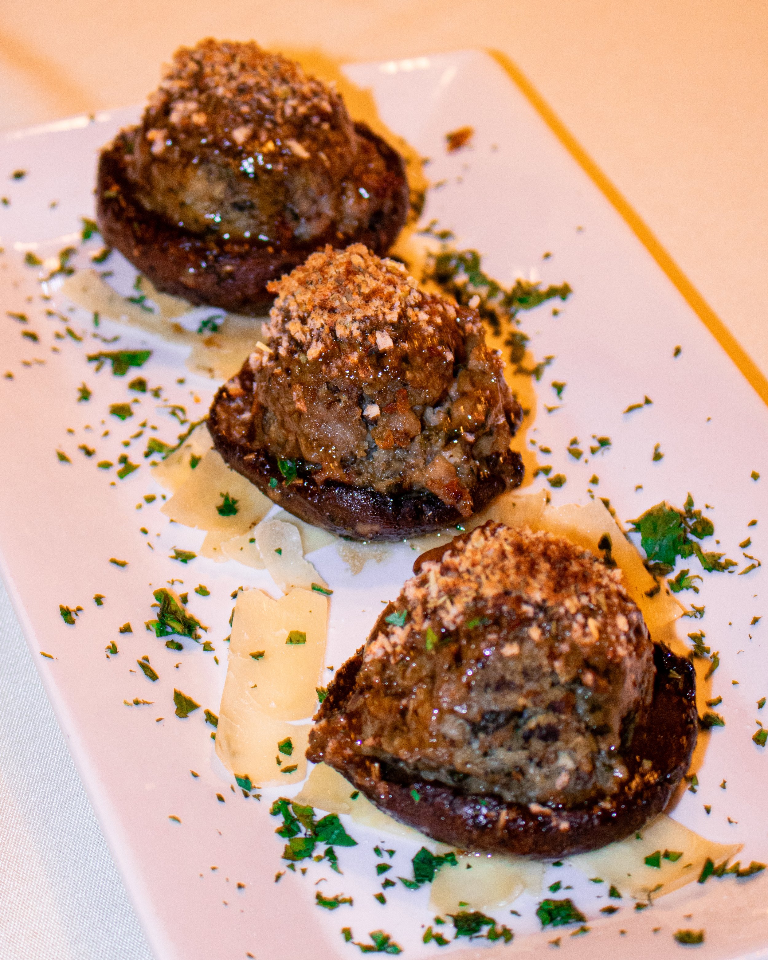 Stuffed Mushrooms at Ristorante Italiano inside The Pass Casino on Water Street in Downtown Henderson