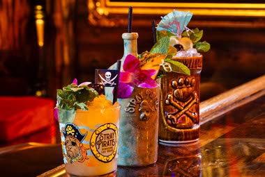 This cutie-pie of a tiki bar, hung with portraits of doggo buccaneers, serves up tropical beverages worth sniffing out.