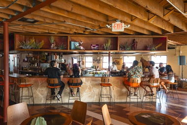 This high desert-styled bar and music venue recently opened on the Arts District’s Commerce Street corridor.