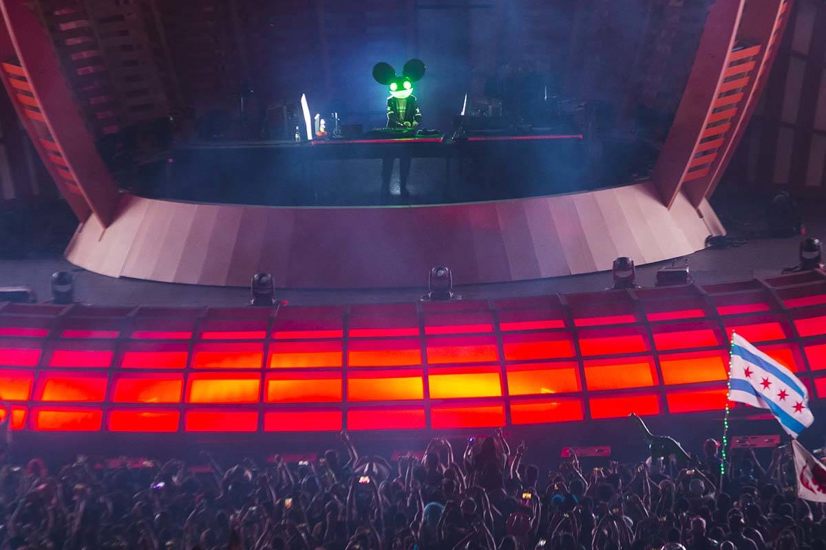 Deadmau5 performs at Electric Daisy Carnival at the Las Vegas Motor Speedway, May 18, 2019. (Ch ...