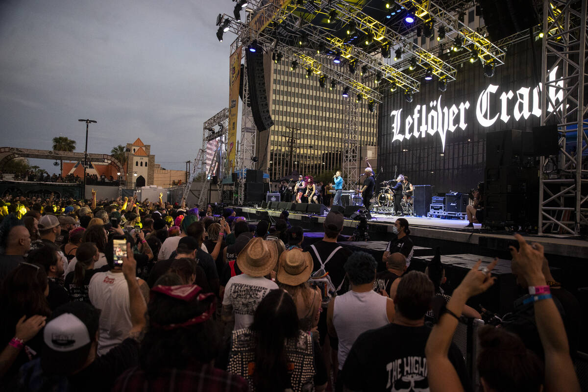 Leftover Crack performs during the Punk Rock Bowling Music Festival at the Downtown Las Vegas E ...