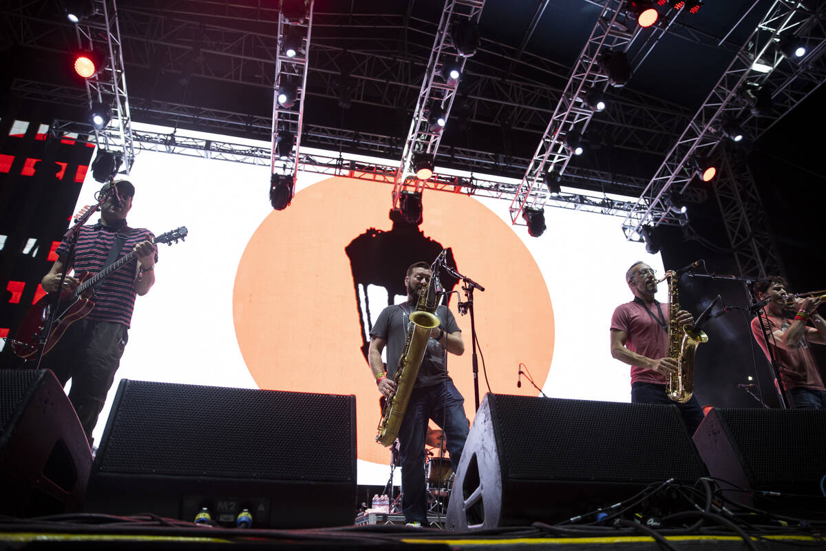 Streetlight Manifesto performs during the Punk Rock Bowling Music Festival at the Downtown Las ...