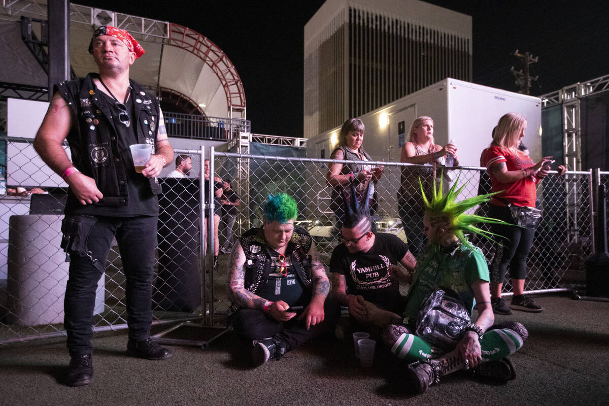 People attend the Punk Rock Bowling Music Festival at the Downtown Las Vegas Events Center in L ...