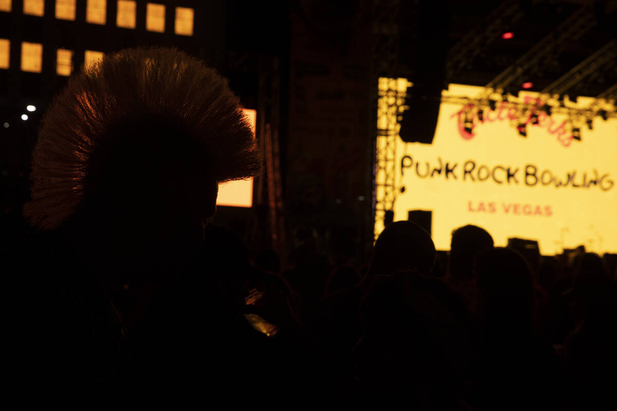 People attend the Punk Rock Bowling Music Festival at the Downtown Las Vegas Events Center in L ...
