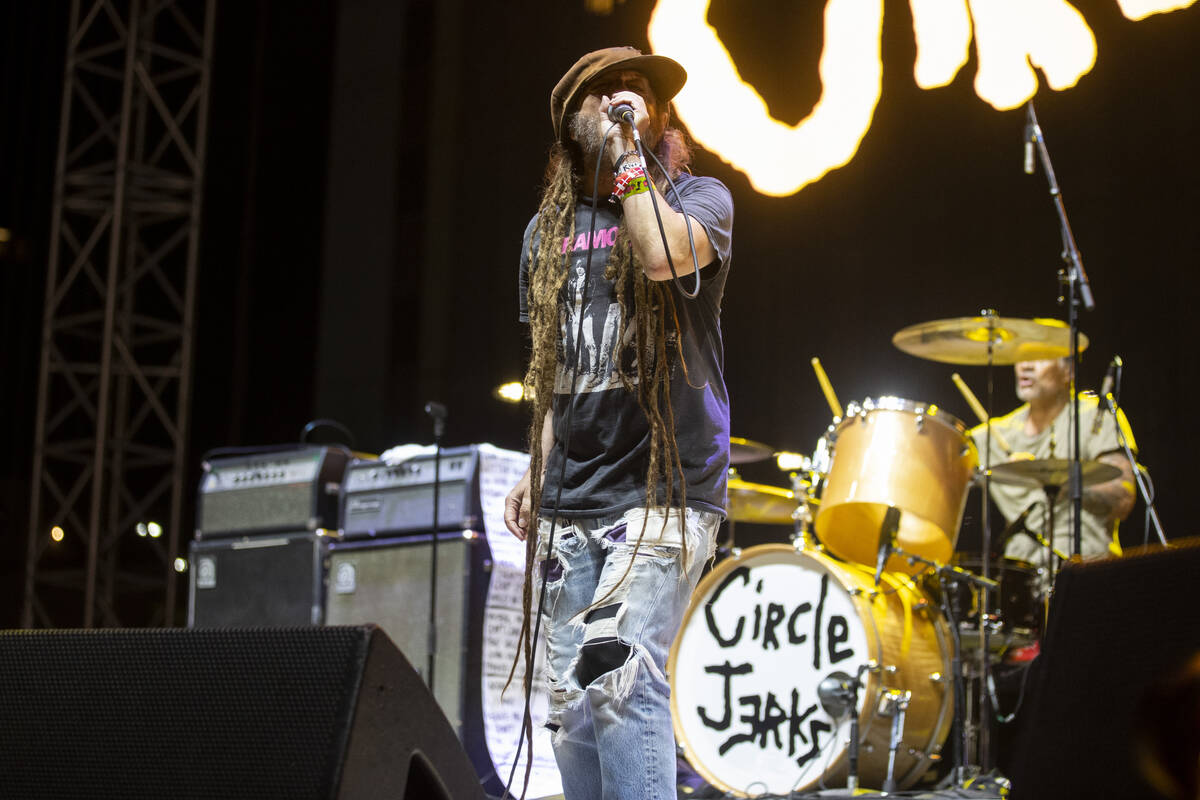 Circle Jerks performs during the Punk Rock Bowling Music Festival at the Downtown Las Vegas Eve ...