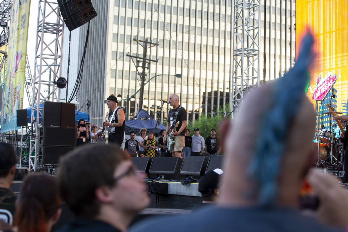 Youth Brigade performs during the Punk Rock Bowling Music Festival at the Downtown Las Vegas Ev ...