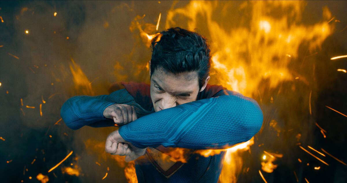 David Corenswet stars in "Superman." (Warner Bros. Pictures)