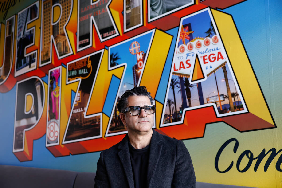 Co-owner Steve Mardirossian is photographed at Guerrilla Pizza Wednesday, Dec. 3, 2025 in Las V ...