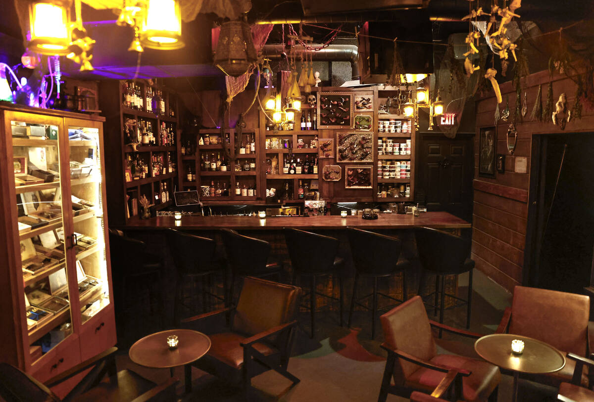The Dark Arts room at Grey Witch is photographed Tuesday, Nov. 25, 2025 in Las Vegas. (Benjamin ...