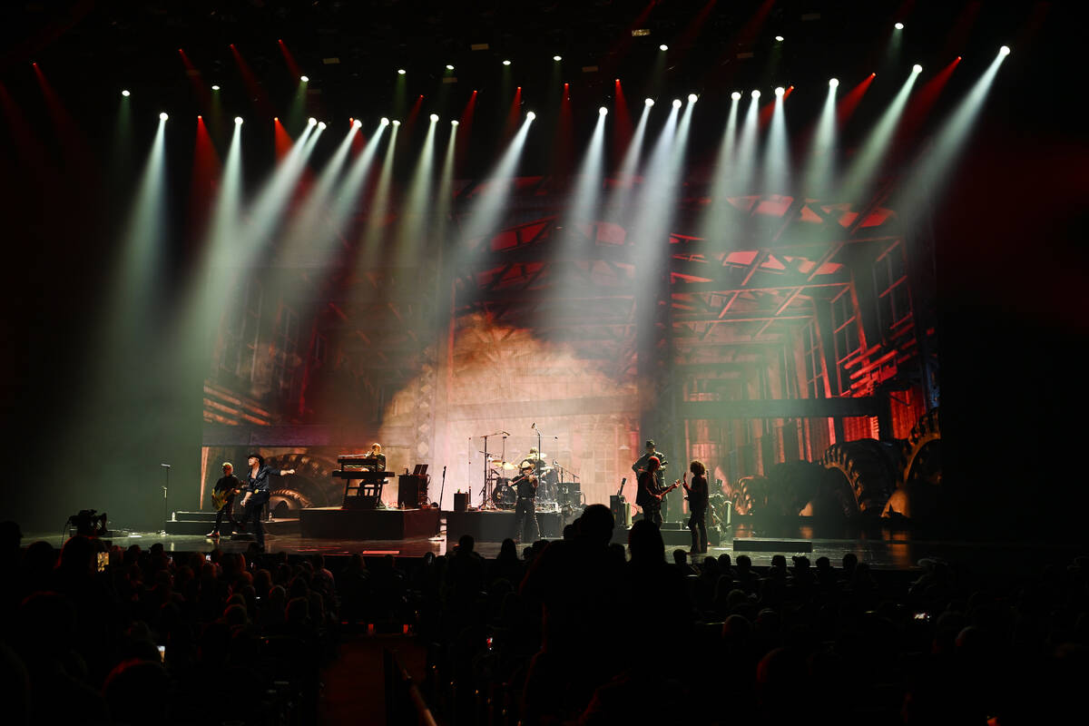 Tim McGraw is shown in his opener at the Colosseum at Caesars Palace on Thursday, Dec. 4, 2025. ...