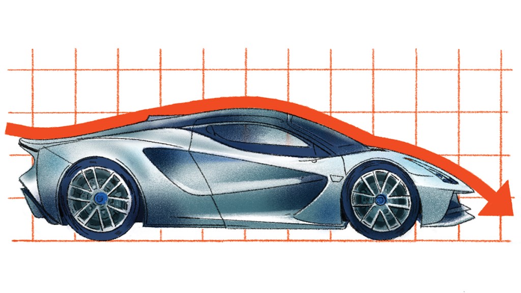 Electric hypercar illustration