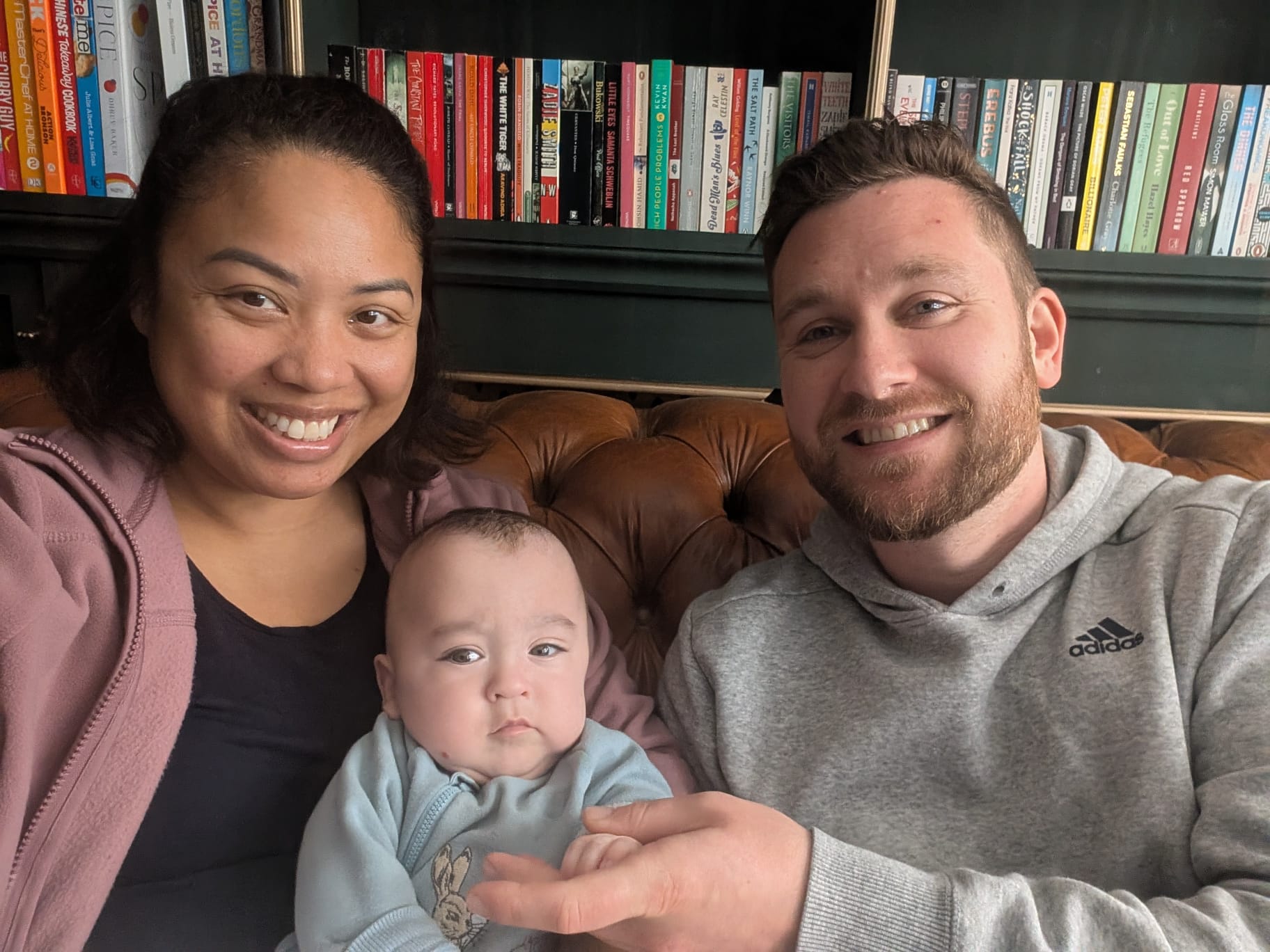 The family at home after Adam’s difficult start in life