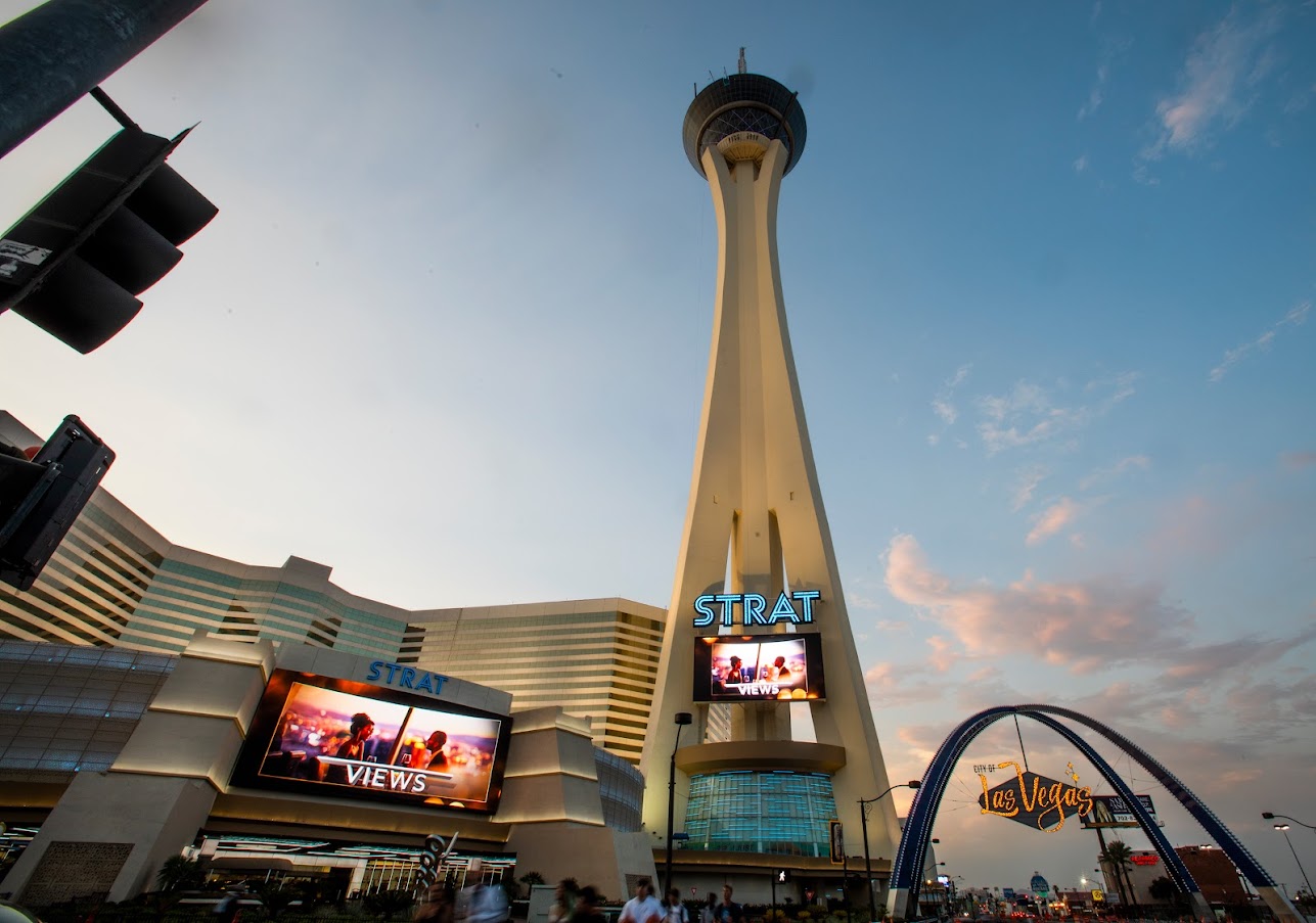The STRAT Hotel, Casino & Tower seen on July 14, 2021.