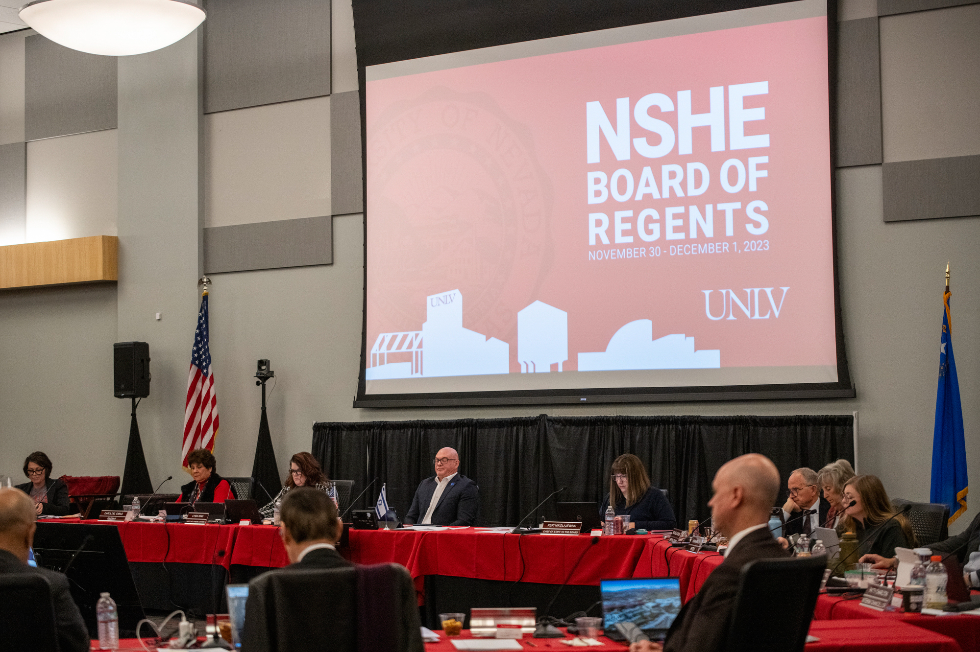 A Nevada System of Higher Education Board of Regents meeting at UNLV.