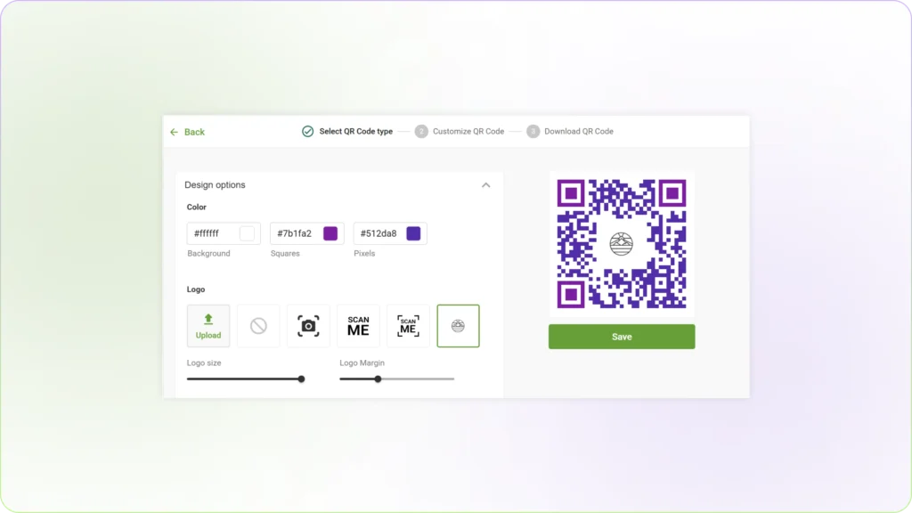 Customize Instagram QR Code in TQRCG