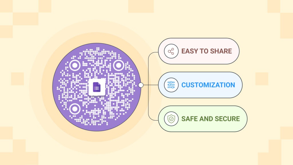 Google Form QR Code with circular design and showing its benefits
