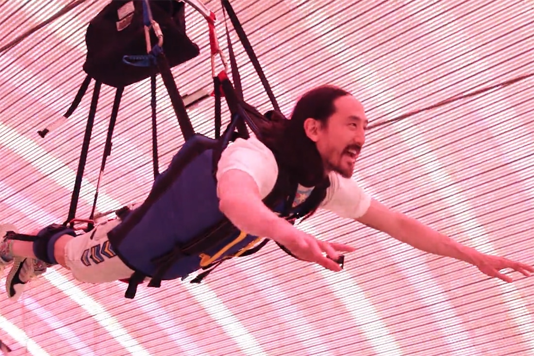 DJ Steve Aoki at Fremont Street Experience.