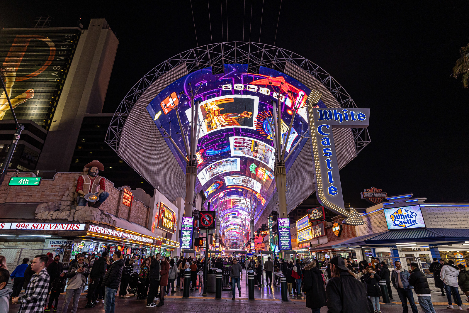 An entrance to the Fremont Street Experience.
