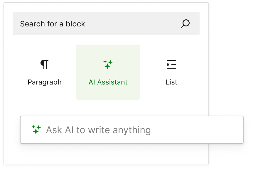 AI Assistant on Gutenberg Block Editor