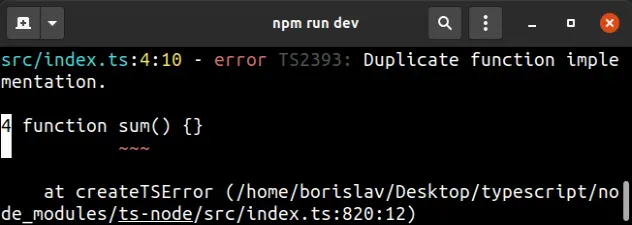 duplicate function implementation