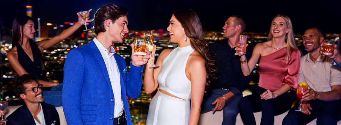 Couple Celebrating at Legacy Club Las Vegas