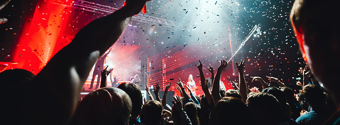 Crowd Seeing DJ at Las Vegas Halloween Event