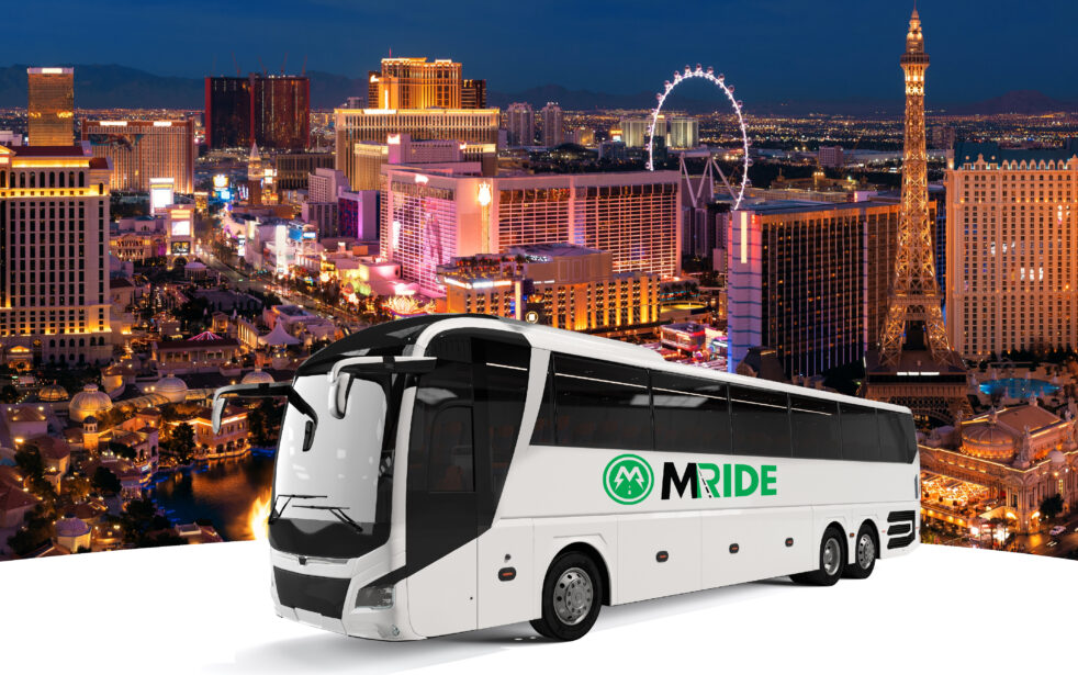 M Ride shuttle bus to Las Vegas football games at Allegiant Stadium