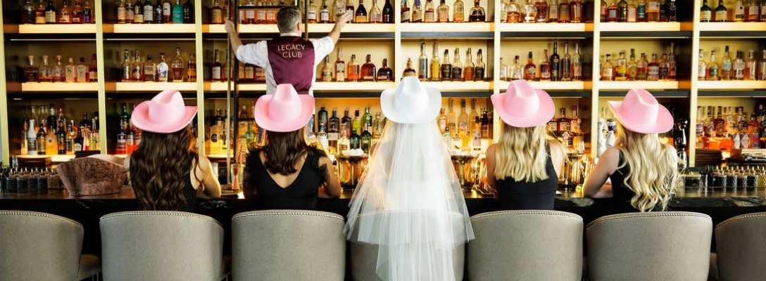 Friends at Legacy Club Las Vegas for Bachelorette Party