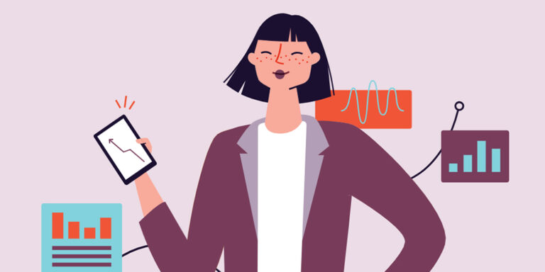 a woman with a conference planning checklist