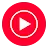 The YouTube Music logo, a red circle with a white play button icon inside.