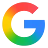 The letter "G" in green, red, yellow and blue.