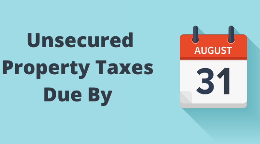 25/26 UNSECURED TAXES DUE BY AUGUST 31, 2025