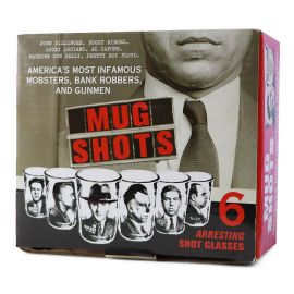 The Mob Museum Mug Shots Shot Glasses