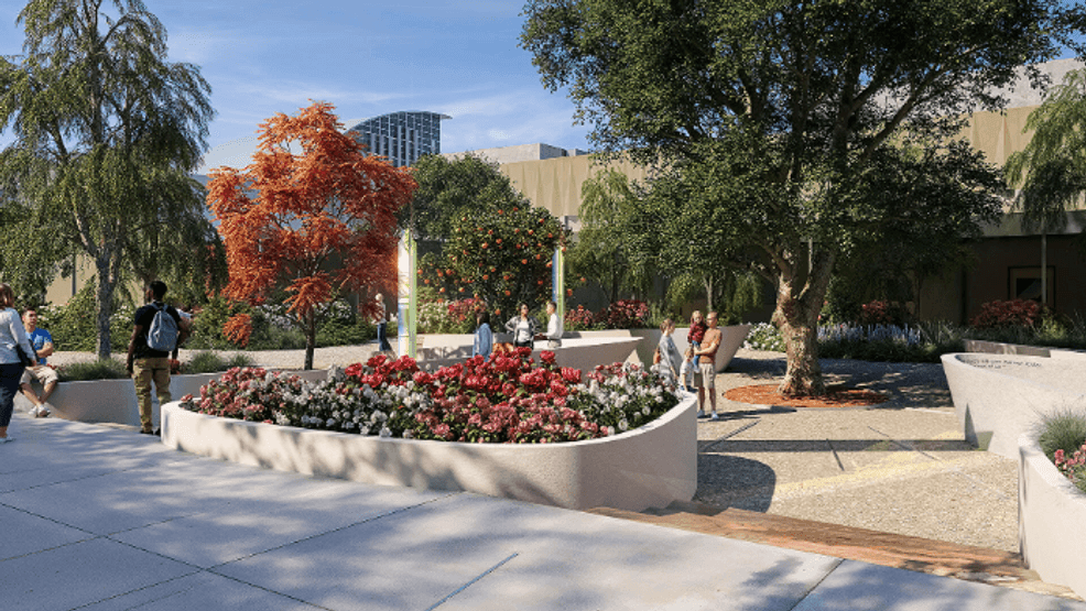 Image for gallery: UNLV unveils Healing Garden and Memorial on second anniversary of campus shooting