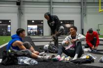 Teammates get ready before the start of this years’ USAA Salute to Service Boot Camp at ...