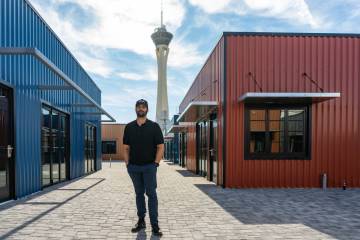 KLA Capital owner Adam Foulad stands along one of the streets in The Distrikt, his new project ...