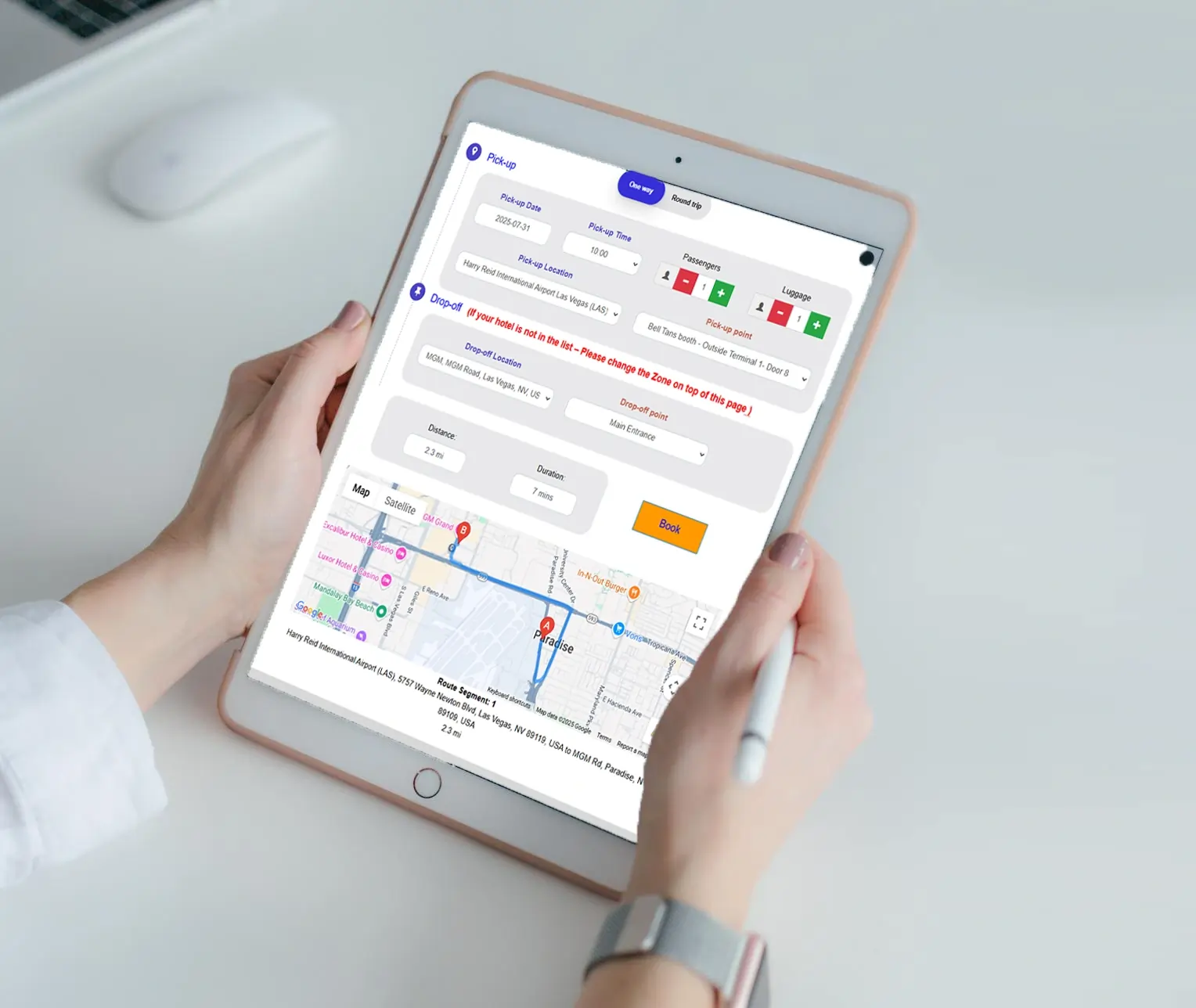 online shuttle booking