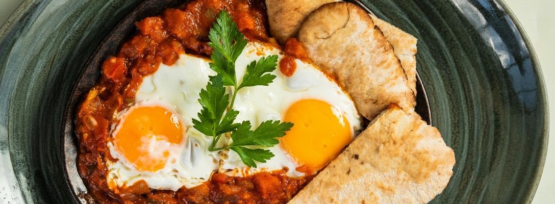 Plate of Shakshuka at a Breakfast Restaurant in Vegas
