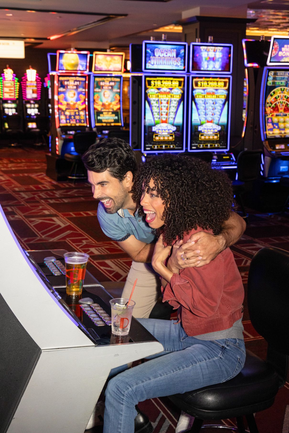 excited about winning slots couple